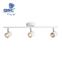 Foco techo triple lineal Serie Edina GU10 Blanco