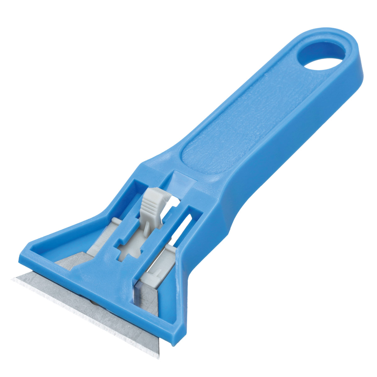 Plastic scraper with steel blade + 2 spare blades