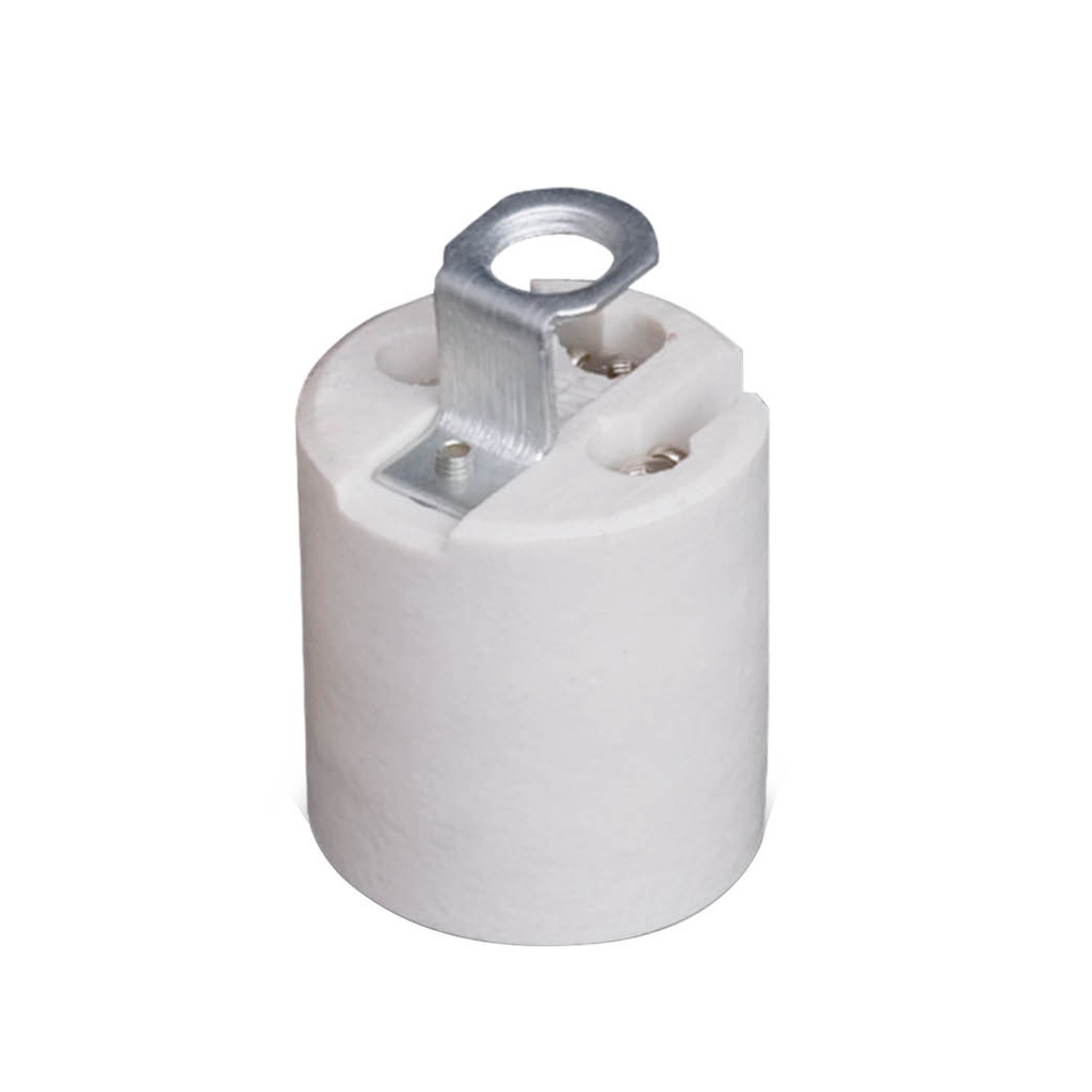 E27 Ceramic lamp holder White