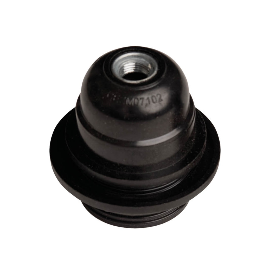 E27 semi-threaded bakelite lamp holder Black