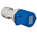 Prise aérienne Cetac 3P (2P+t) 16A IP44 Bleue