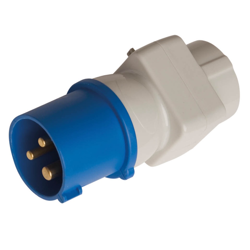 Socket adapter 3P (2P+t) 16A to sucko base