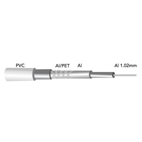 Rollo 100M cable coaxial Alum.-cond. central 1.2