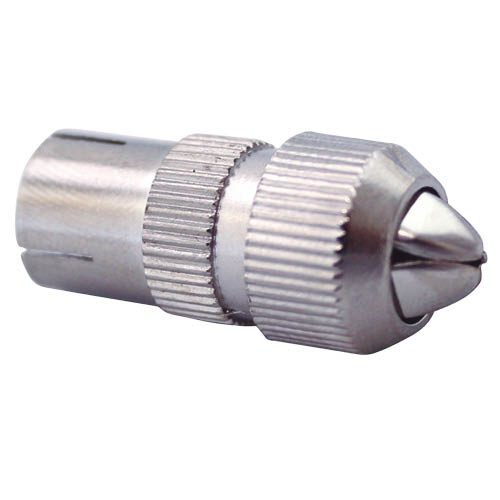 Straight metallic male TV connector