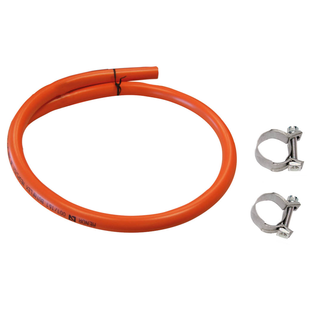 Kit Butane hose 80 cm. + 2 clamps