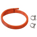 Kit Butane hose 1.5M. + 2 clamps