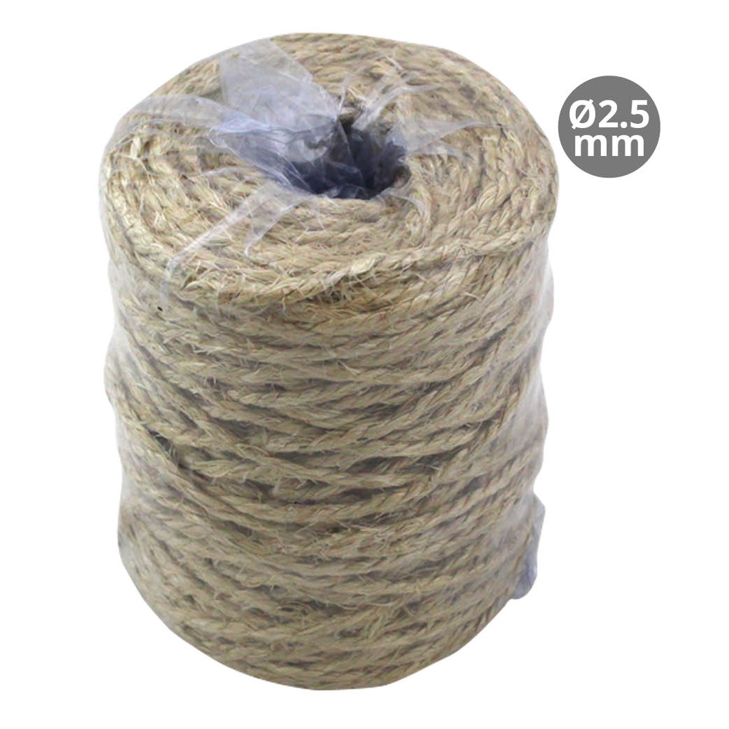 Corda de sisal Ø 2,5 mm x 48 m lineares 200 g.