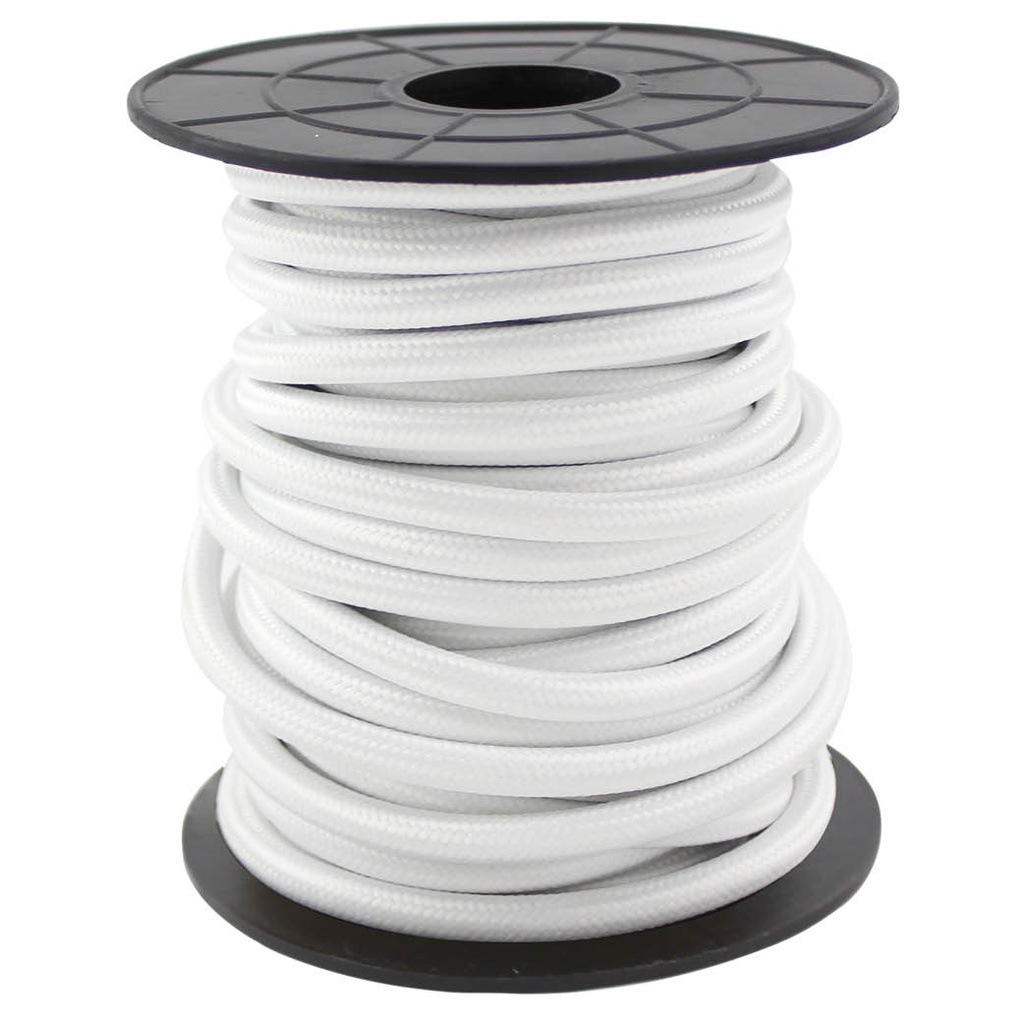 Cabo têxtil 10 m (2 x 0,75 mm) Branco