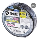 Fita isoladora elét. PVC 20 m Negra 25 mm–Retrát. 10 un.