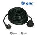 Rallonge électrique noire Sucko (3x1.5mm) 25M