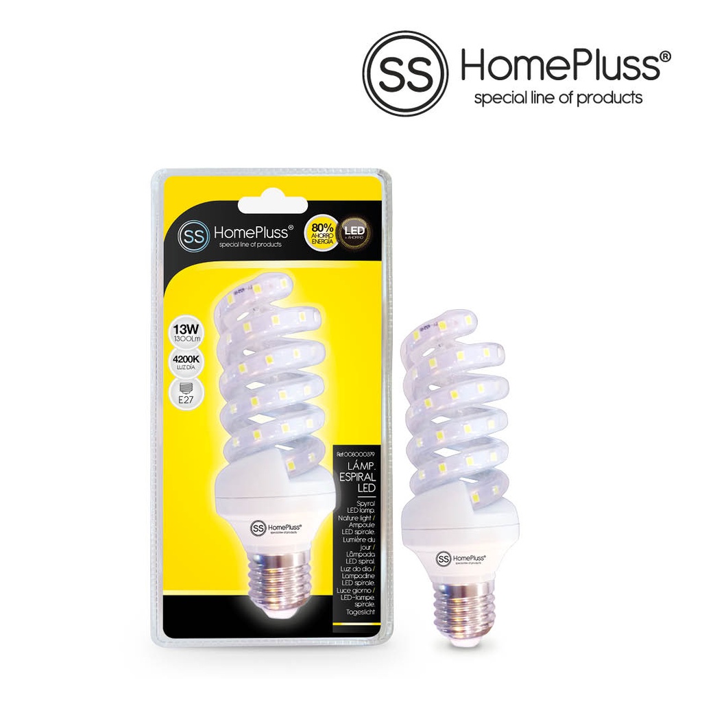 Spiral LED lamp 13W E27 4200K 6pcs/box