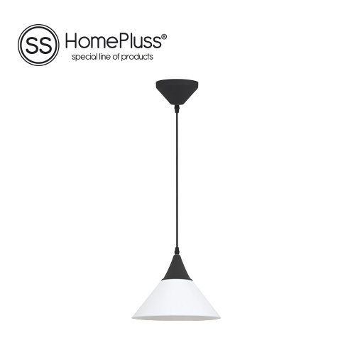 Madison pendant lamp E27 white/black