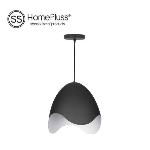 Hanging lamp E27 White/Black