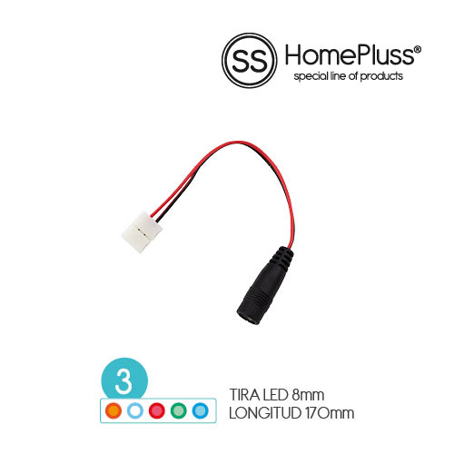 Conector para tira LED monocromo a DC