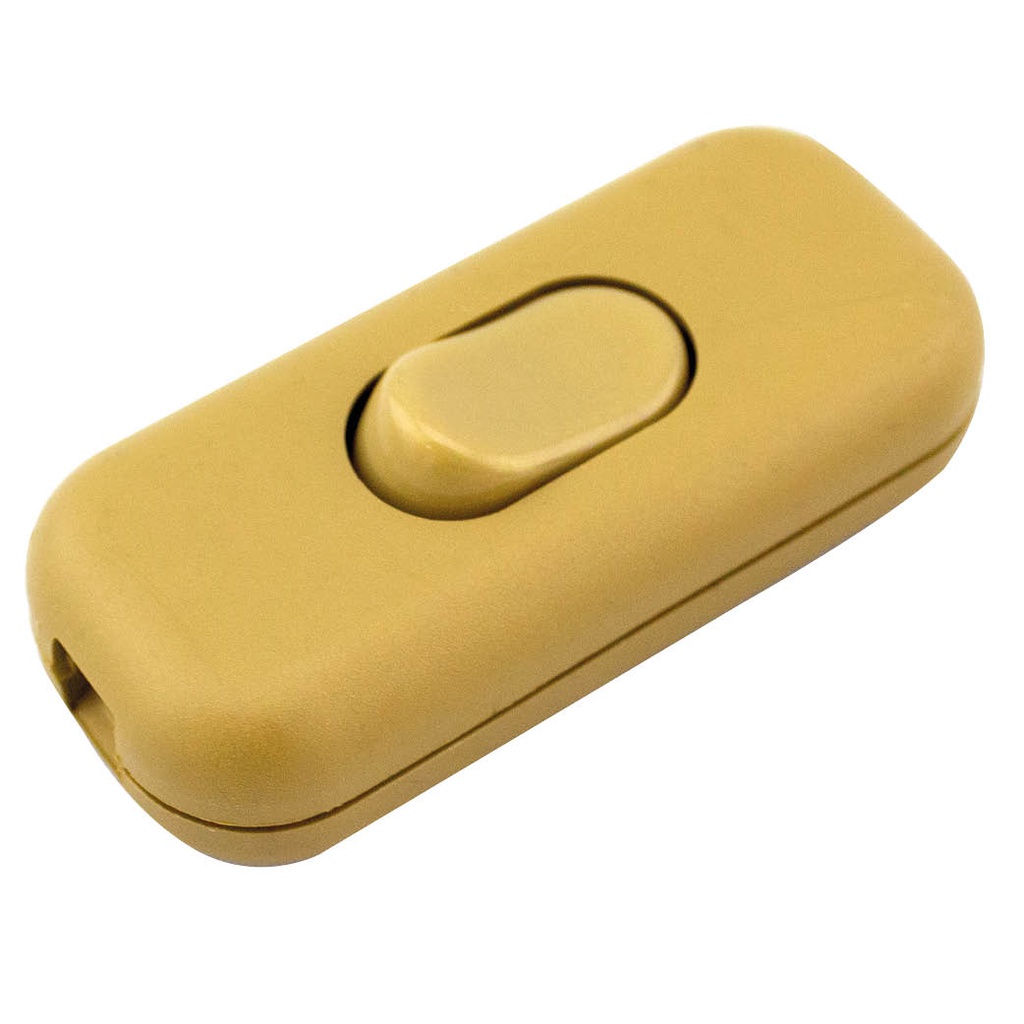 Interruptor de passagem 6 A Dourado