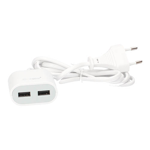 Cargador alargador 2 USB 2.4A 1,5M