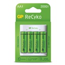 Carregador de pilhas recarregáveis AAA/AA + 4 pilhas recarregáveis GP AA 2100 mAh