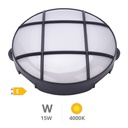 Oxalis LED bulkhead light 15W 4000K Black