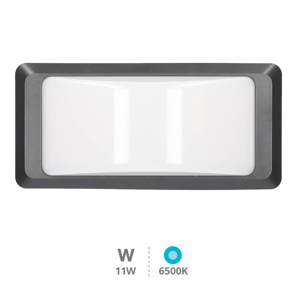 Aplique pared LED Anthe 11W 6500K IP65 Gris antracita