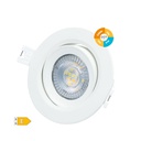 Aro basculante redondo encastrável LED Série Banok 7 W 3000-4000-6500 K Branco