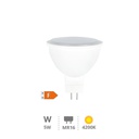 Bombilla LED dicroica 5W MR16 4200K 12V