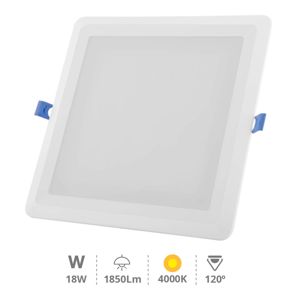 Downlight empotrable LED cuadrado Londa 18W 4000K Blanco