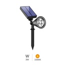 Estaca de jardim solar LED Alezu 3300 K IP67 regulável