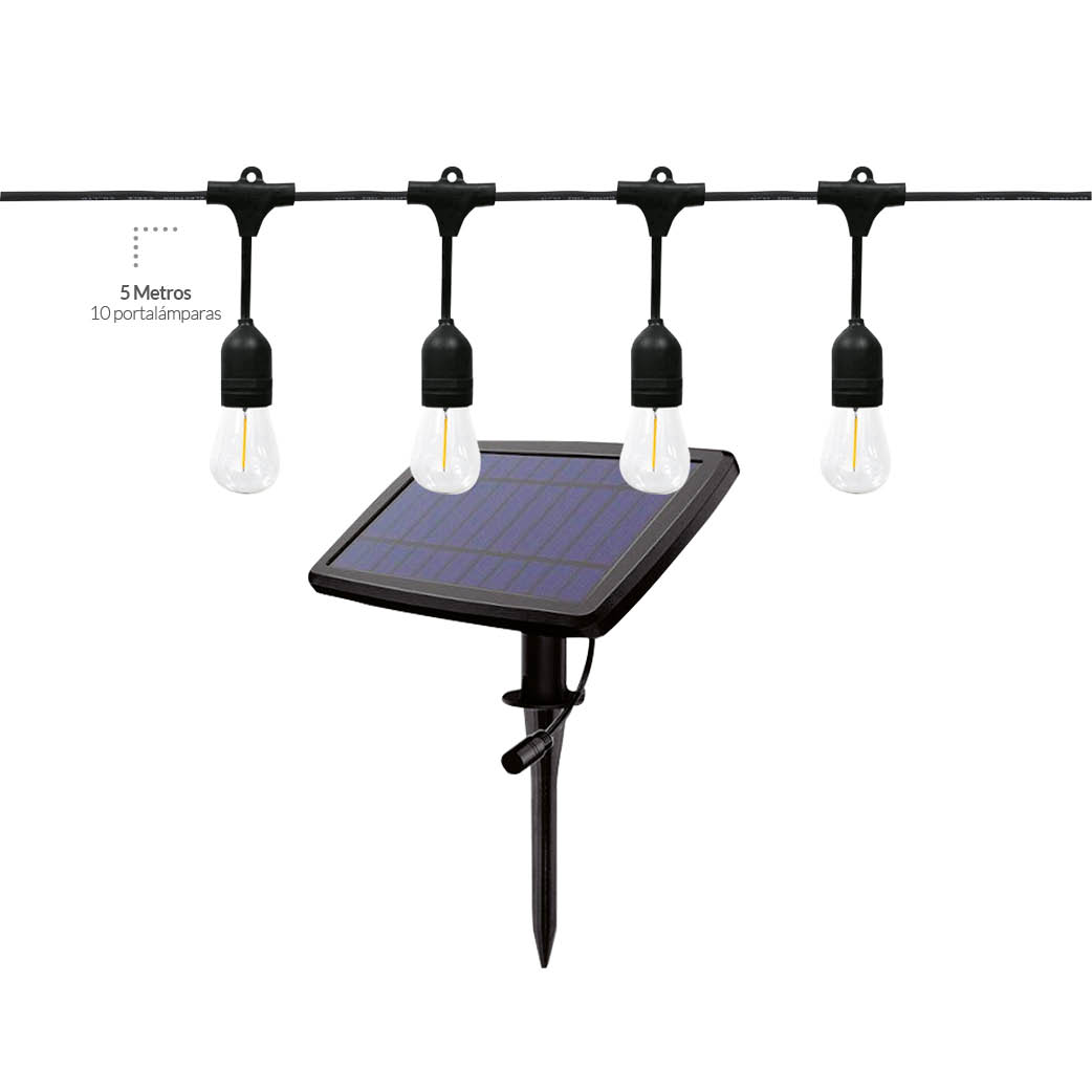 Doik Solar string light 5M 10 lamp holders IP44