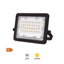 Aluminum LED floodlight 30W 4000K IP65 Black