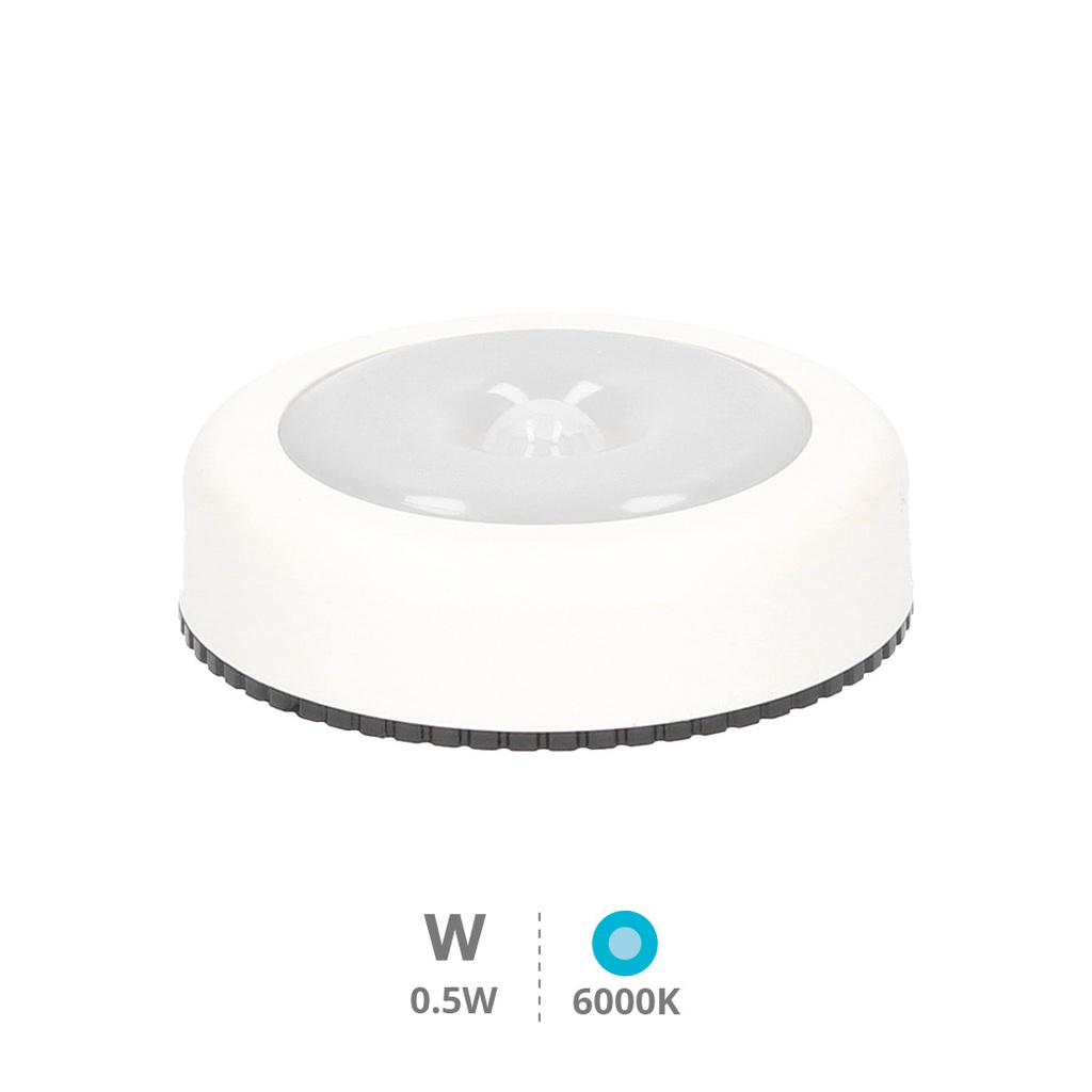 LED round cabinet light with motion sensor 0.5W 6000K