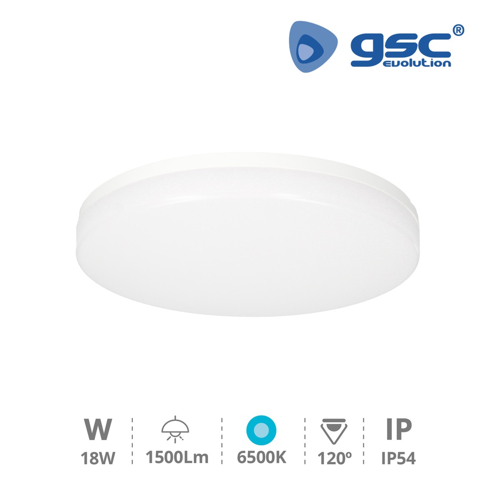 Plafonnier LED Rome 18 W 6500K IP54