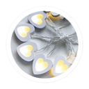 Corazones LED de madera 1,35M 2700 - 3000K