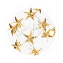 1,5M Golden LED stars 2700-3000k