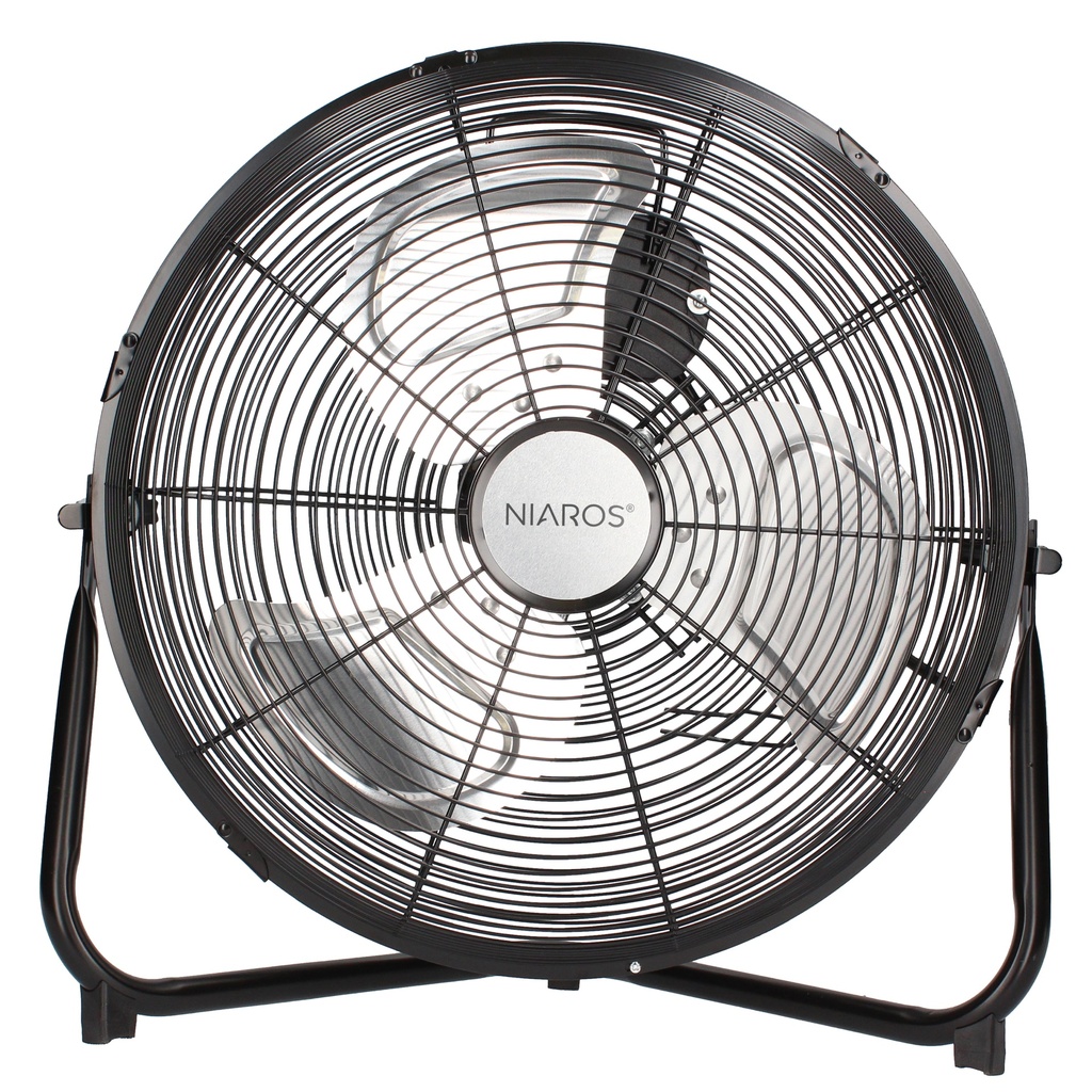 Ventilador metálico de chão Gumba Ø40cm 70W Preto