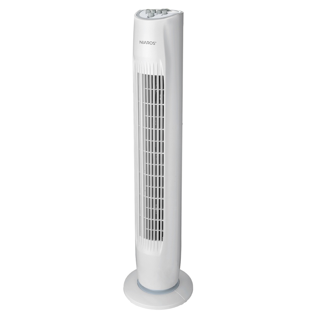 Ventilateur colonne oscillant 45 W Blanc