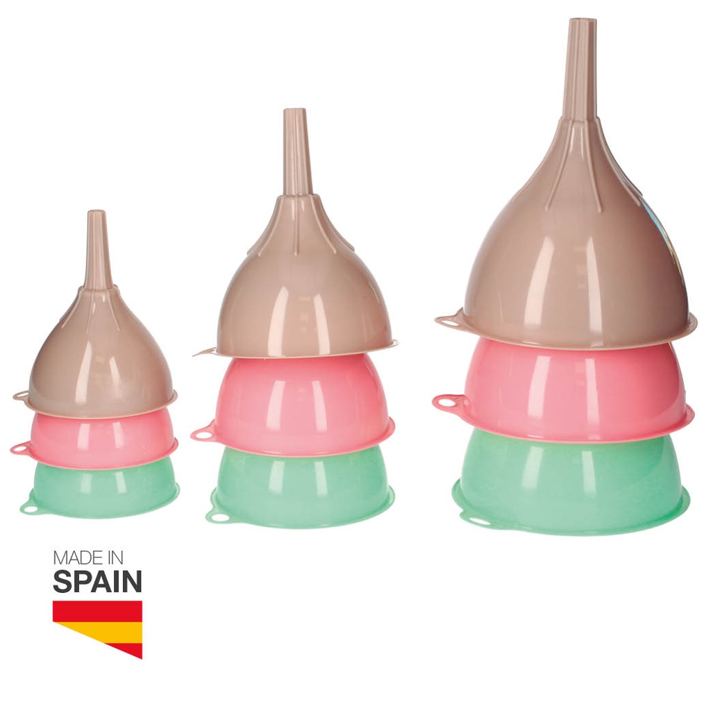 Set 3 plastic funnels - 6pcs Shrink