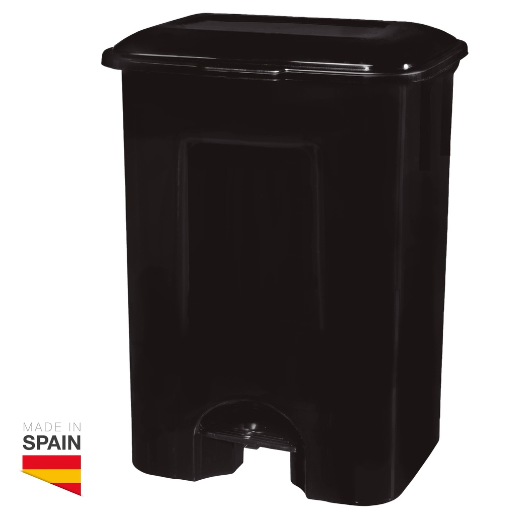 Rubbish bin with pedal 80L Black