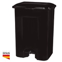 Cubo de basura con pedal 80L Negro