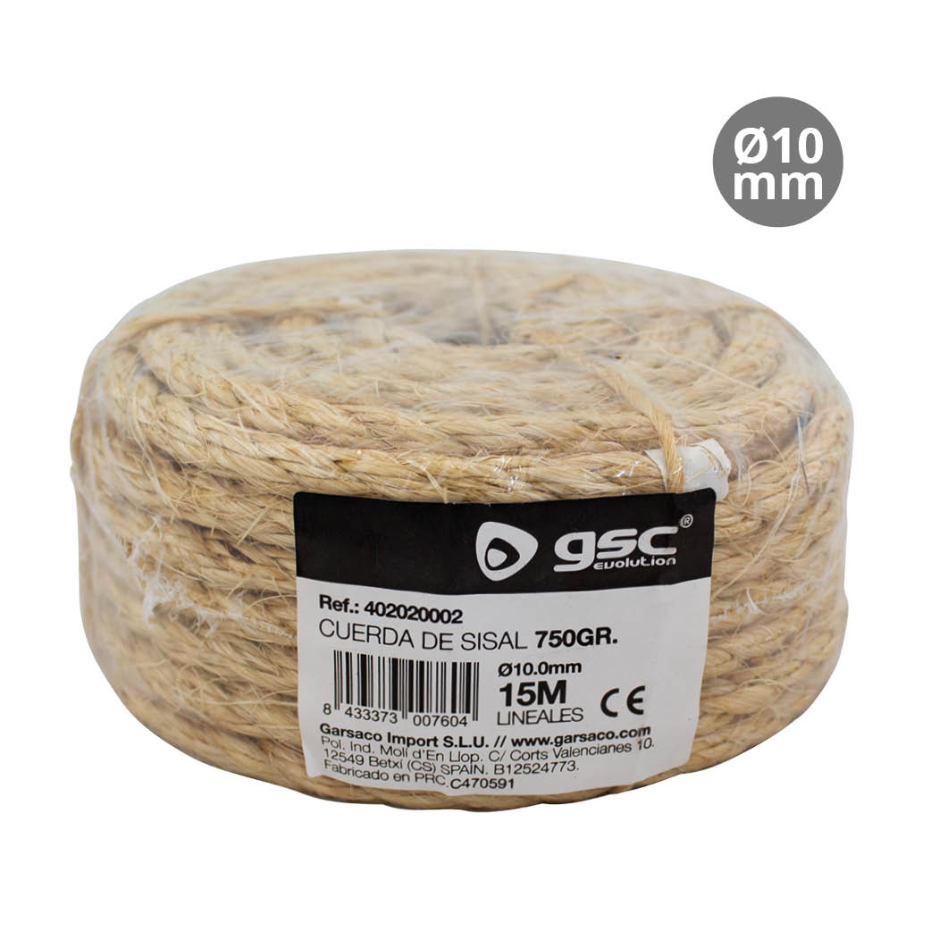 10mm sisal rope 15m