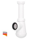 Short extensible bottle siphon with Ø40mm reducing outlet Ø32mm 1" 1/4 fitting