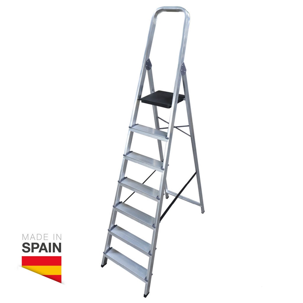 Escalera aluminio 7 peldaños Max. 150kg