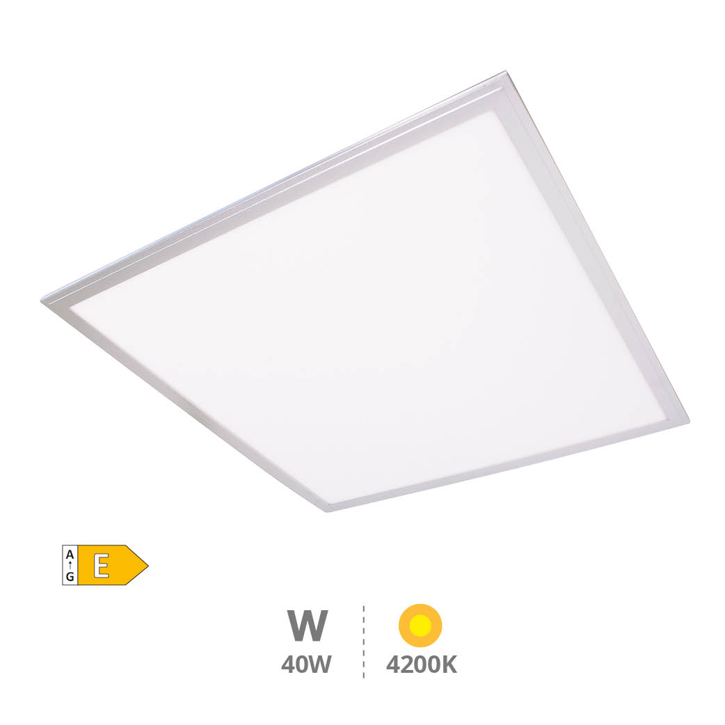 Panneau à encastrer ultra fin LED Sabha 40 W 4200K Nickel