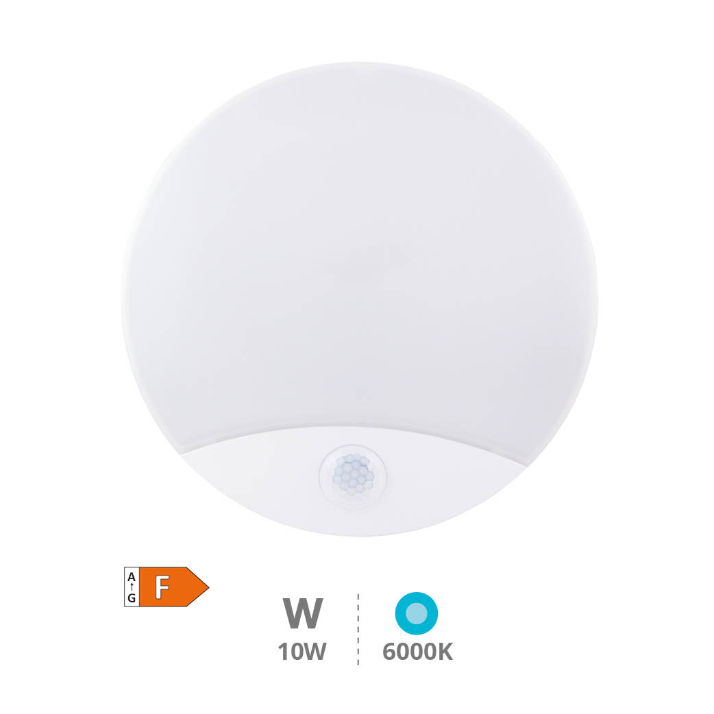 Aplique de parede LED Behali com luz de emergência e sensor de movimento 10 W 6000 K