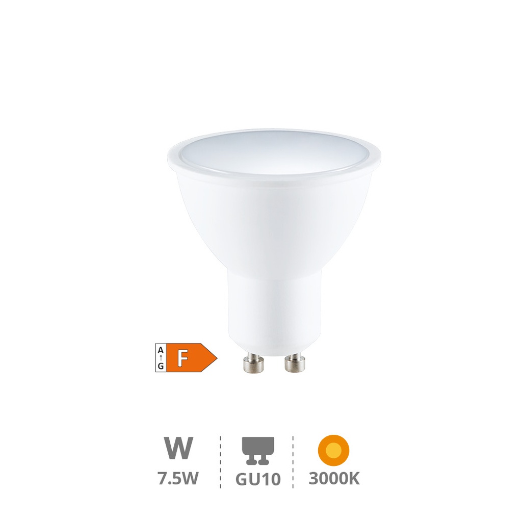 Bombilla LED dicroica 7,5W GU10 3000K