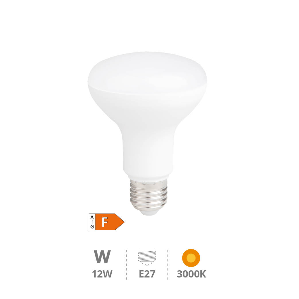 R80 LED lamp 12W E27 3000K