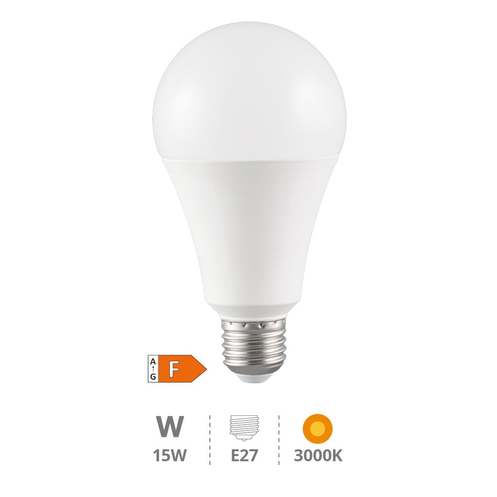 Bombilla LED estándar A60 15W E27 3000K