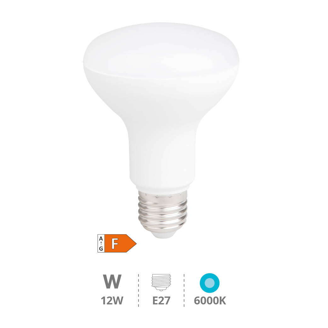 R80 LED lamp 12W E27 6000K