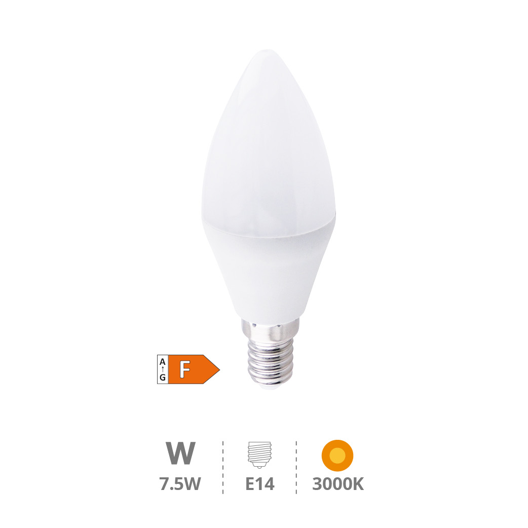 Ampoule LED flamme 7,5W E14 3000K