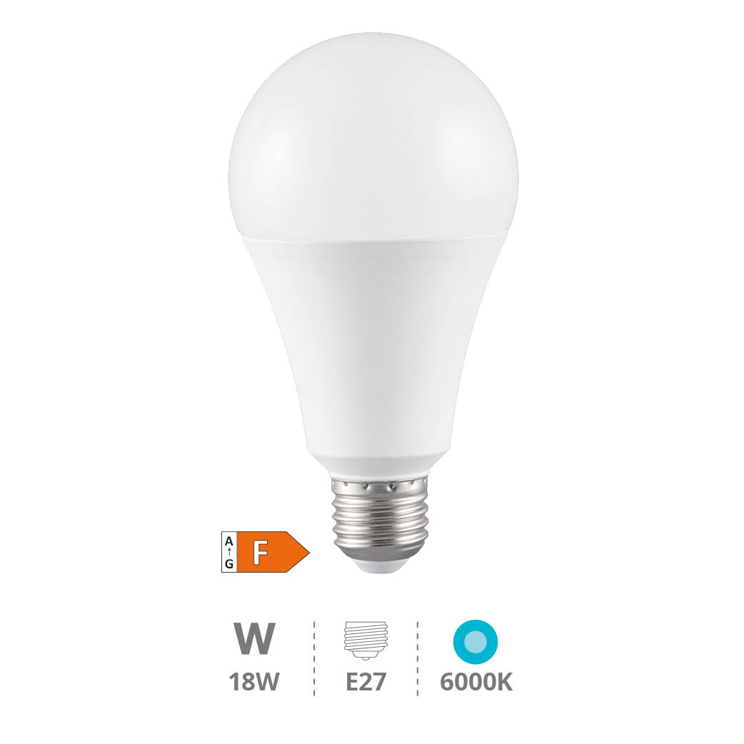 Bombilla LED estándar A65 18W E27 6000K