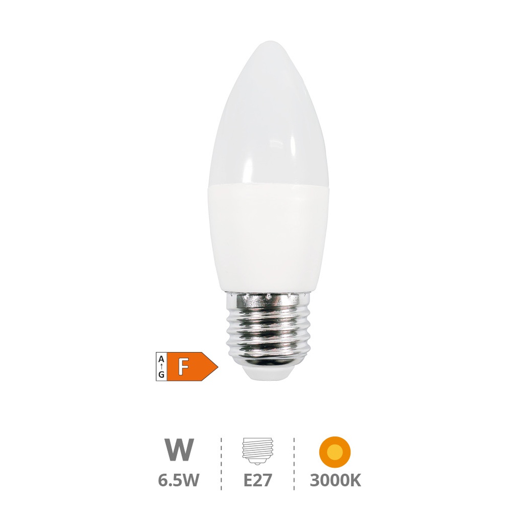 Ampoule LED flamme 6,5W E27 3000K